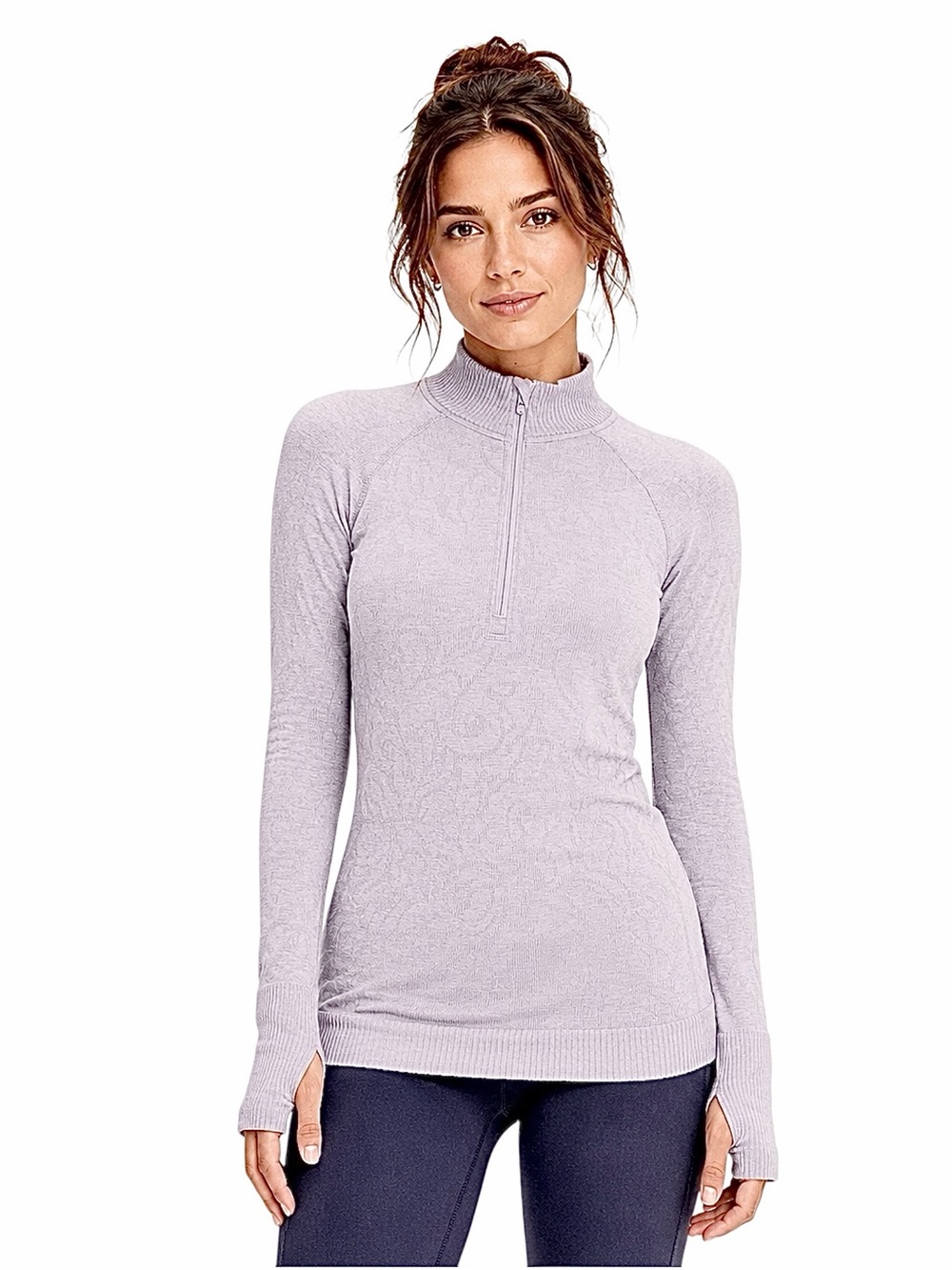 Lululemon – Rest Less 1/2 Zip – Lavender Grey – Sz. 8